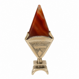 Amazigh Gigantic Carnelian Agate & Silver Tuareg Ring Amulet Hair Ornament Necklace