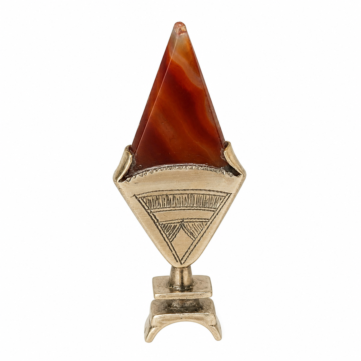 Amazigh Gigantic Carnelian Agate & Silver Tuareg Ring Amulet Hair Ornament Necklace