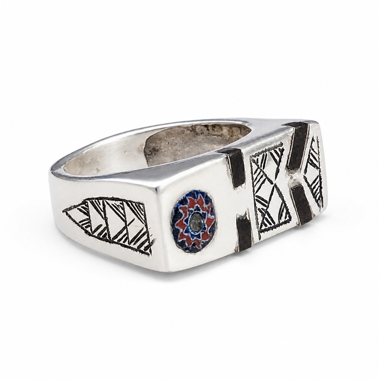 Amazigh Gravure amazighe Ring Silver Tribal Touareg Berbère