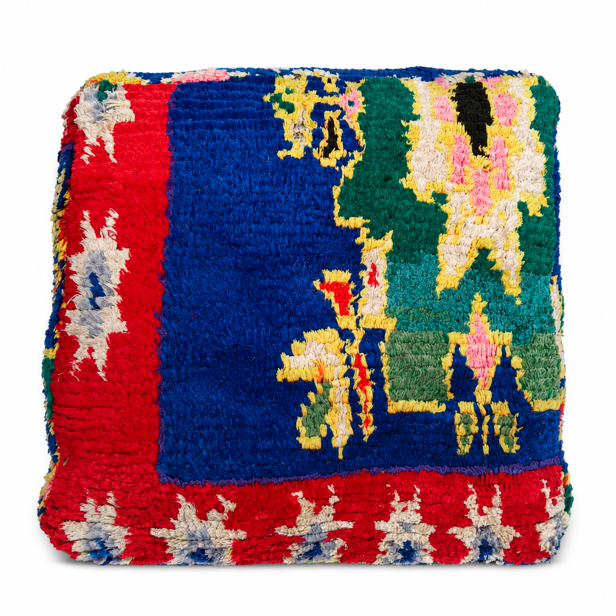 Amazigh hand made ' pouf ' pouf cover '' pouf
