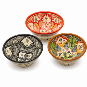 Amazigh Hand-Painted Ceramic Bowls Set Traditional Colorful Bowl