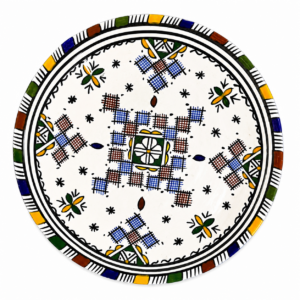Amazigh Handmade Ceramic Traditional Pottery Hand-Painted Decorative Plate