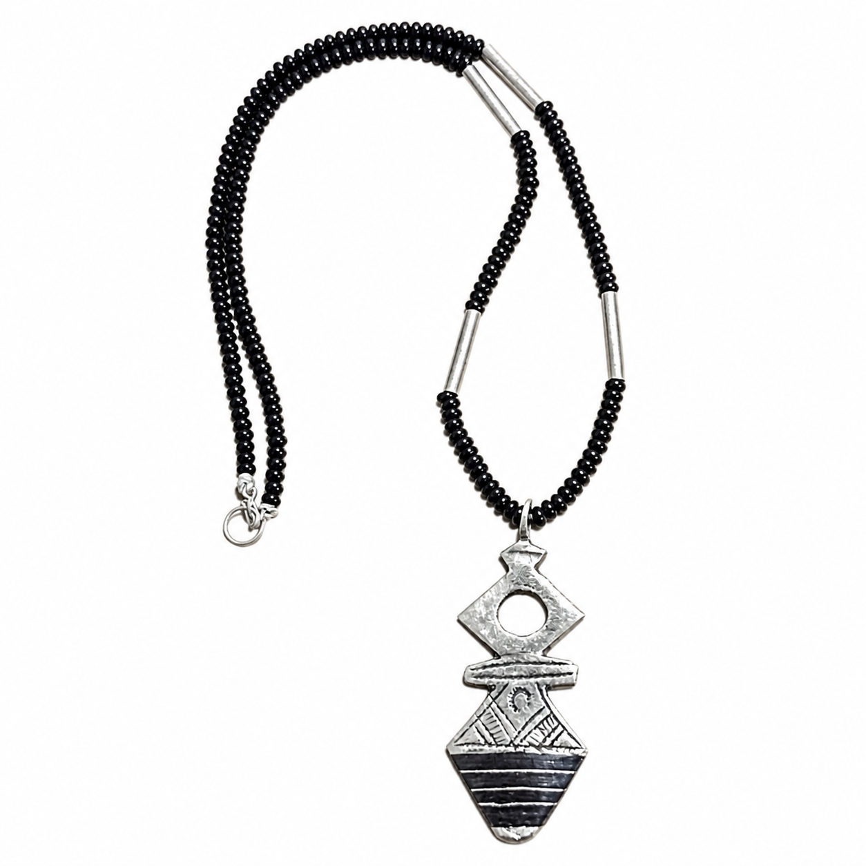 Amazigh Handmade Metal and Stone Distinctive Necklace Halskette