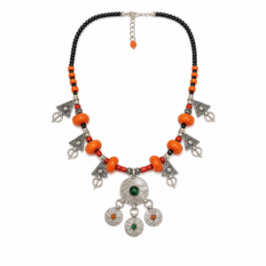 Amazigh Handmade Necklace- Boho Tribal Jewelry Ethnic Pendanttif Necklace Statement Beaded Necklace
