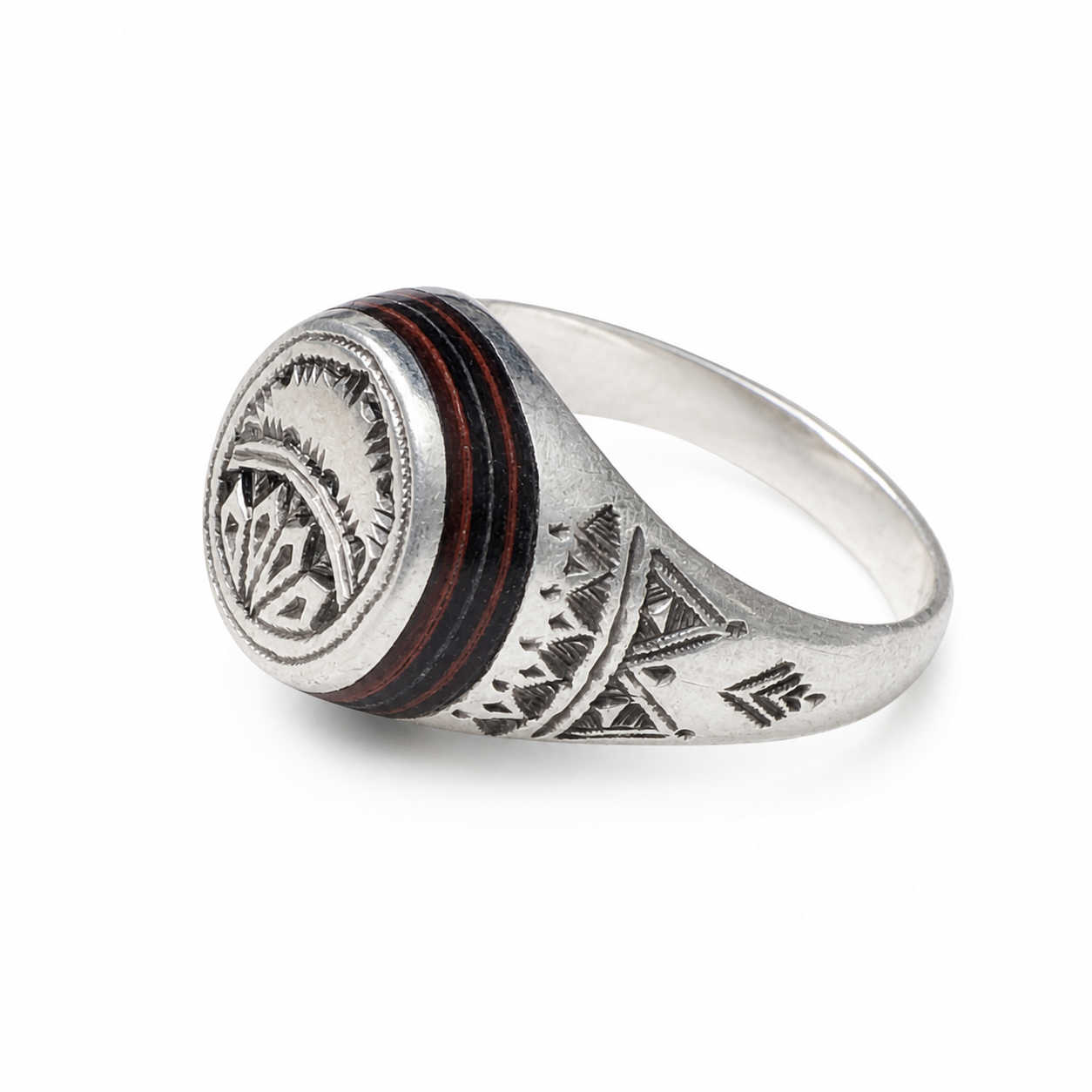 Amazigh Handmade Solid Silver Touareg Engraved Tribal Ring
