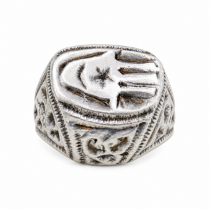 Amazigh Handmade Solid Silver Traditional Geometric Pyramid Ring