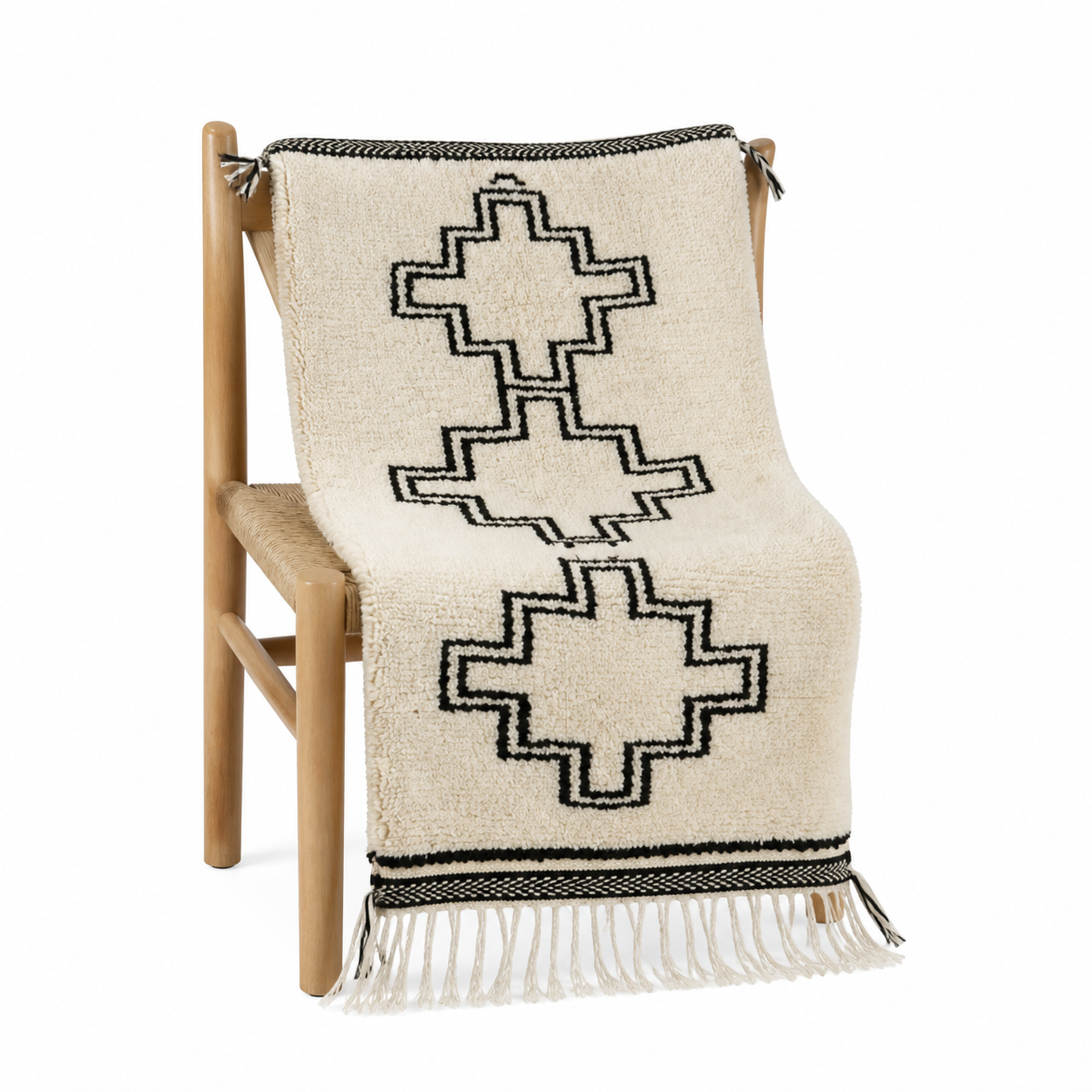 Amazigh Handmade Wool Tribal Rug for Home Decor