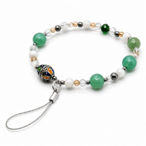 Amazigh Kabyle Natural Stone and Enameled Bead Phone Bracelet