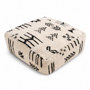 Amazigh Kilim Wool Floor Cushion Cover Boho Pouf