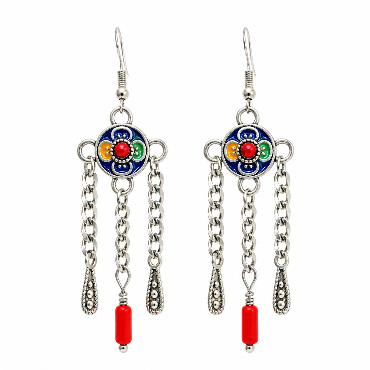 Amazigh Magnifiques boucles d oreilles kabyles métal Earrings