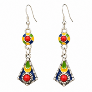 Amazigh Magnifiques boucles d oreilles kabyles métal Earrings
