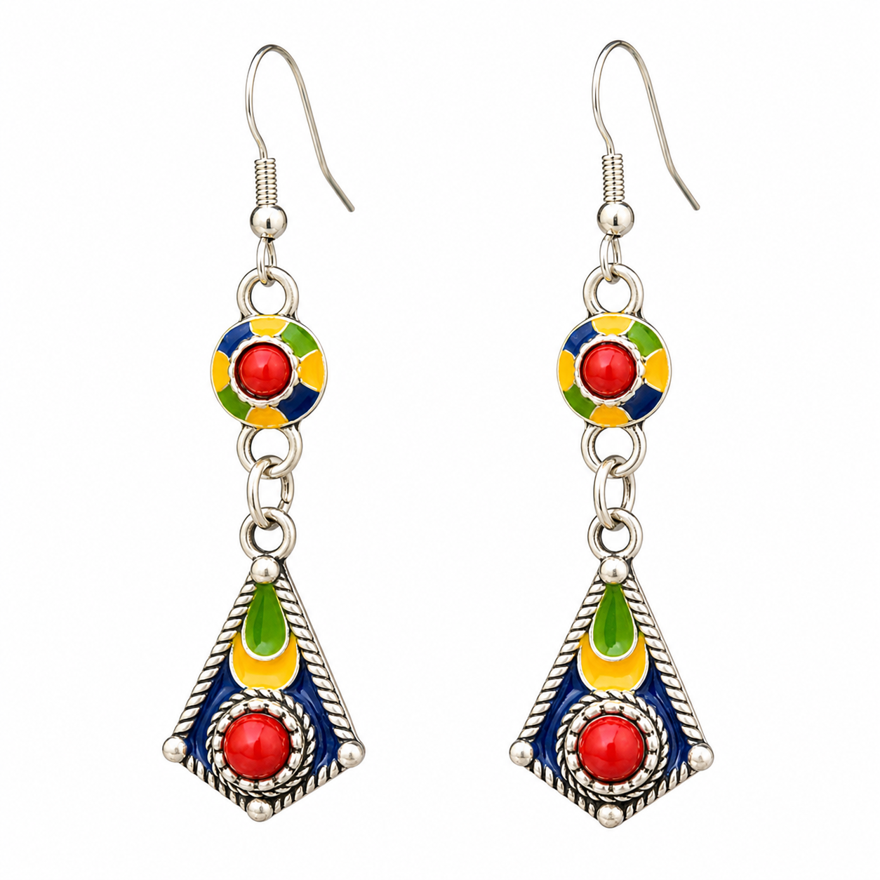 Amazigh Magnifiques boucles d oreilles kabyles métal Earrings
