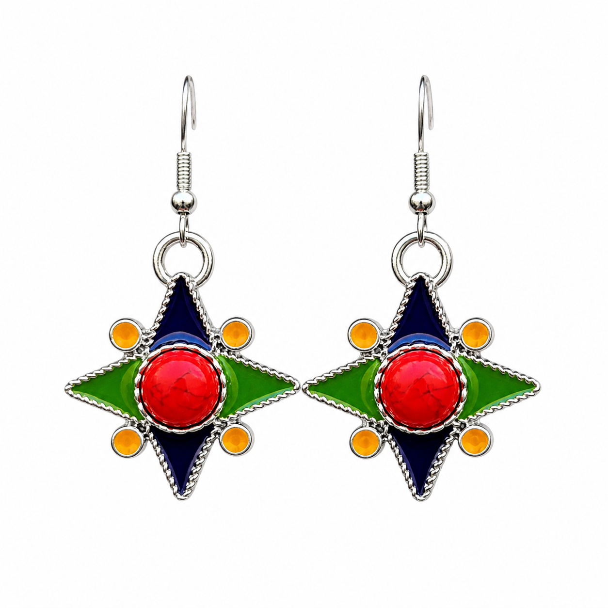 Amazigh Magnifiques boucles d oreilles kabyles métal Earrings