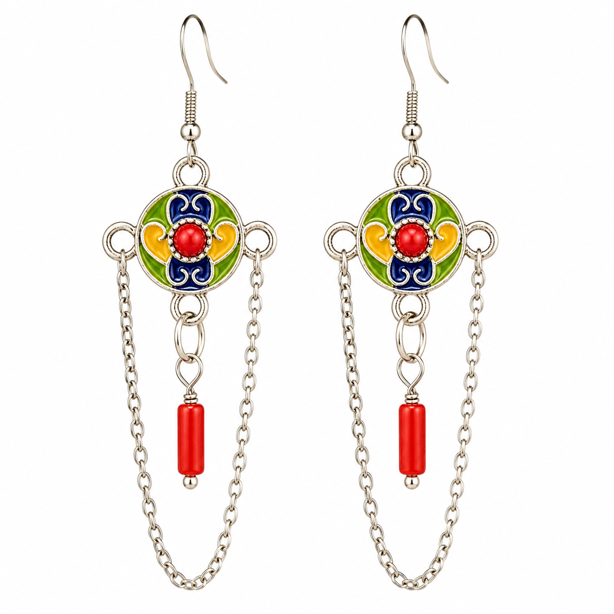 Amazigh Magnifiques boucles d oreilles kabyles métal Earrings