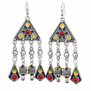 Amazigh Magnifiques boucles d oreilles kabyles métal Earrings