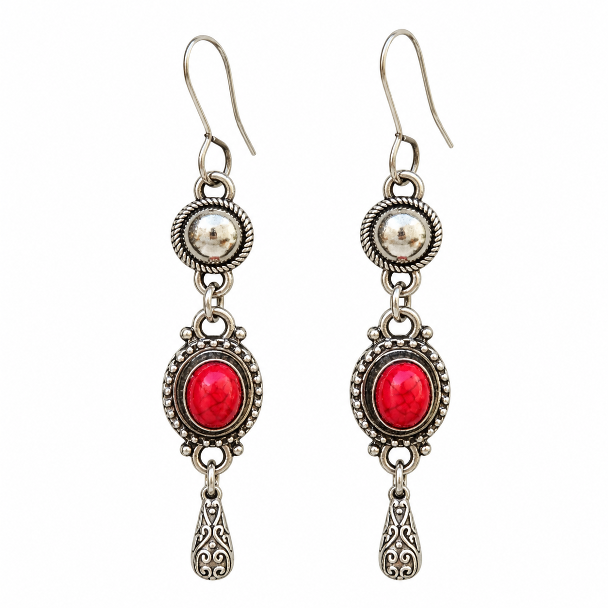 Amazigh Magnifiques boucles d oreilles kabyles métal Earrings