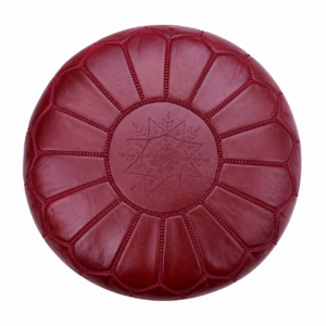 Amazigh Poufs Pillows Leather Pouffe Handmade Delivered Pouf