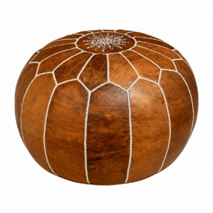 Amazigh Premium XXL Leather Pouffe Table 70×50 Pouf