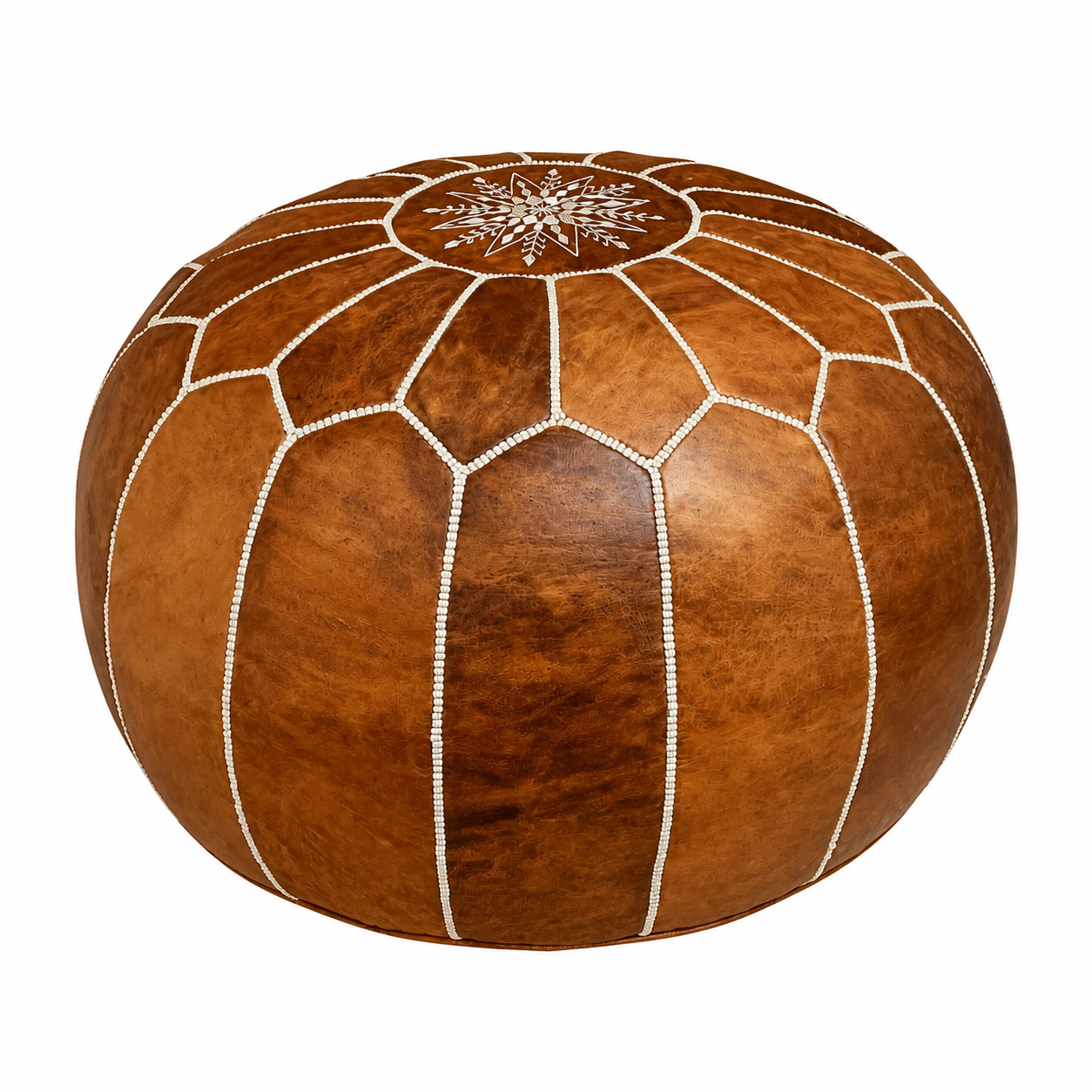 Amazigh Premium XXL Leather Pouffe Table 70x50 Pouf