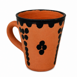 Amazigh Red Clay Ceramic Mug Traditional Kitchen Dining Cup