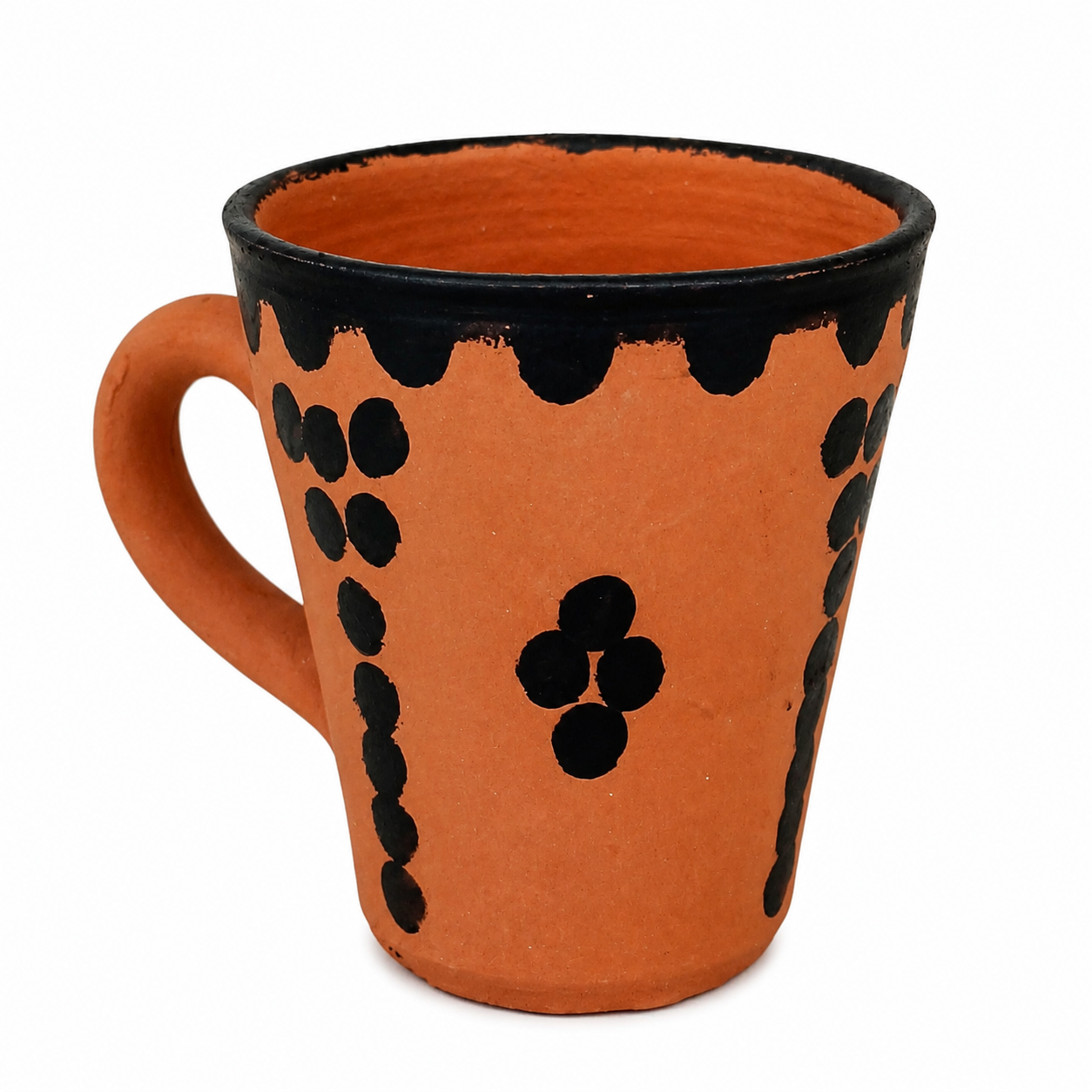 Amazigh Red Clay Ceramic Mug Traditional Kitchen Dining Cup