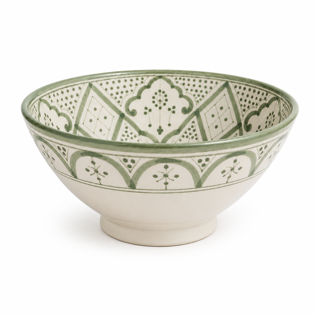 Amazigh Saladier Vert - Bowl for Kitchen and Dining Use