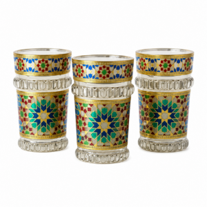 Amazigh Set Tea Glasses Handmade Colorful Glassware Mug