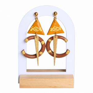 Amazigh TALA. Jewelry Berbere Earrings TALA Ocre Caramel