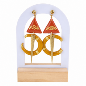 Amazigh TALA Terracotta Ochre Polymer Clay Ocre Earrings