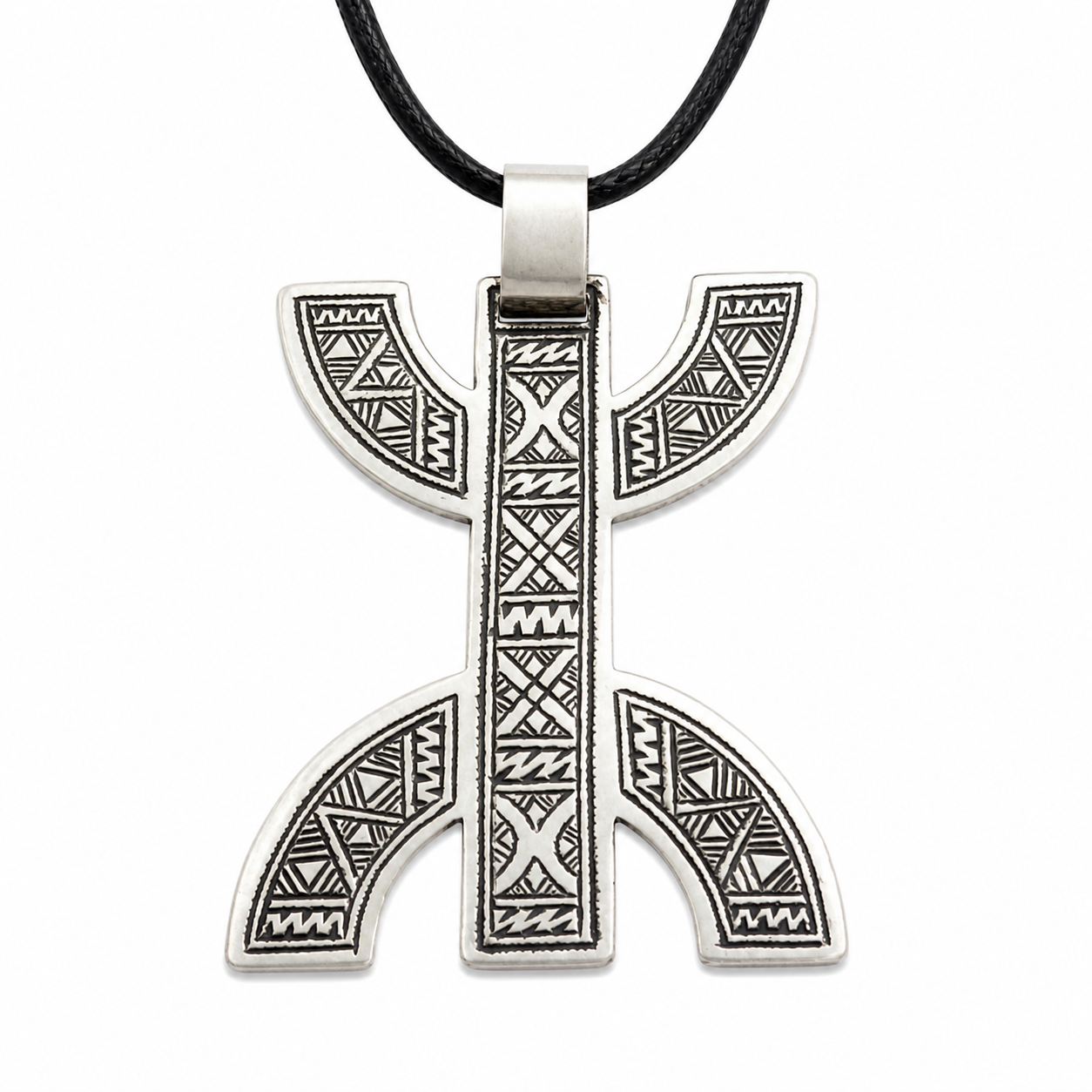 Amazigh Tifinagh Collier Pendentif Bijoux Berbère Ethnique Necklace