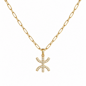 Amazigh Tifinagh Yaz Sparkling Zirconium Stainless Steel Pendant Necklace