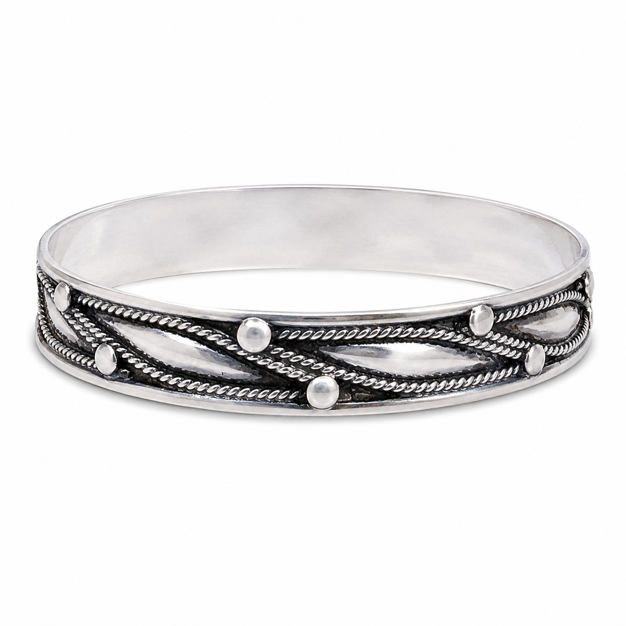 Amazigh Touareg Silver Gravé Berbère Traditional Handmade Bracelet