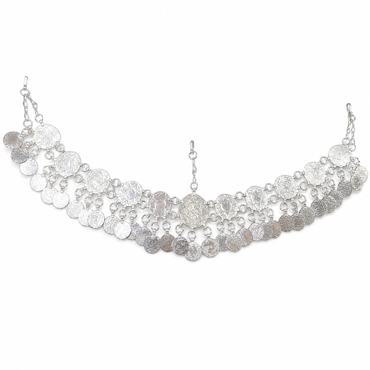 Amazigh Traditional Bridal Jewelry White Stainless Steel Headband