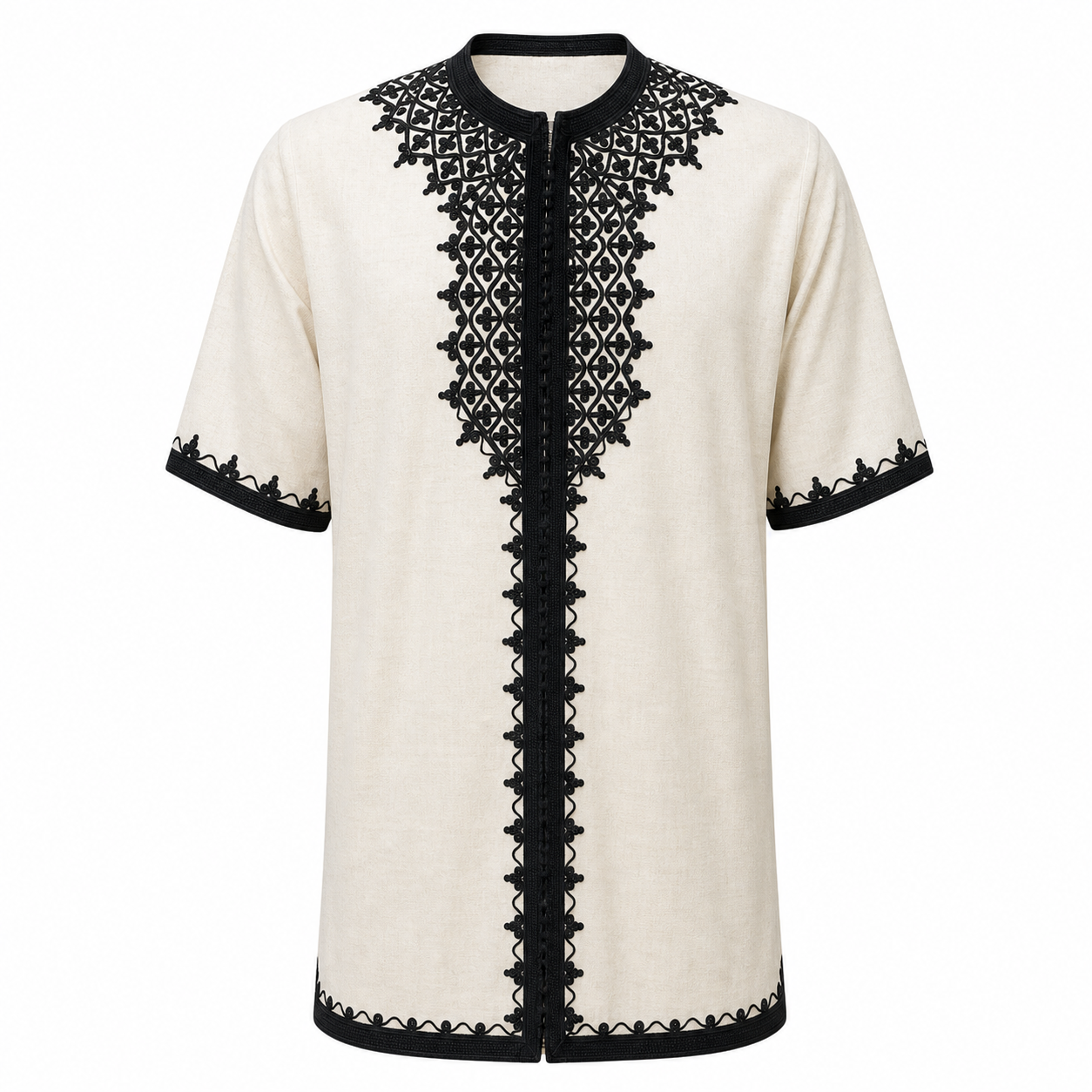 Amazigh Traditional Men’s Loulan s Elegant Beige Tunic