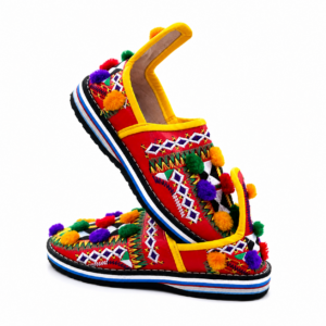 Amazigh Traditional s Colorful Handmade Embroidered Slippers Shoes