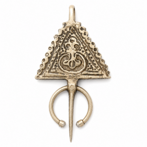 Amazigh Triangular Black Silver Tribal fibula for Everyday Personal Jewelry Styling