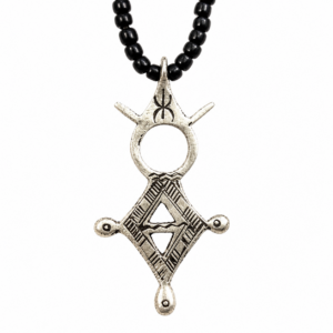 Amazigh Tuareg Symbol Pendant Necklace With Leather Cord
