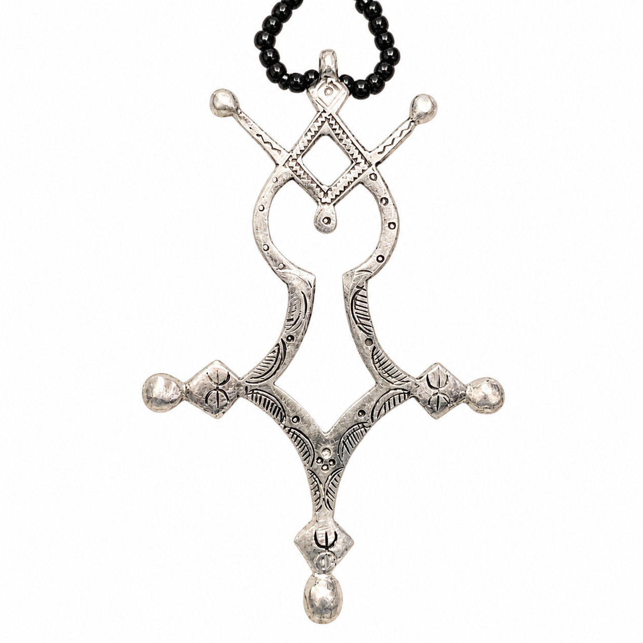 Amazigh Tuareg Symbolic Metal Necklace for Everyday Jewelry Styling