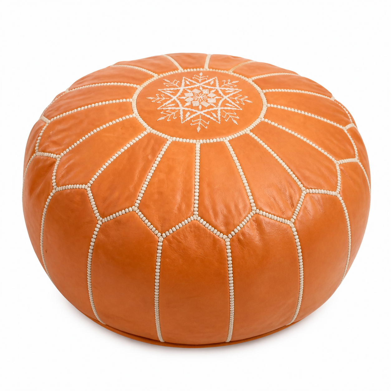 Amazigh Vegetal Soft Leather Handmade Delivered stuffed Pouf