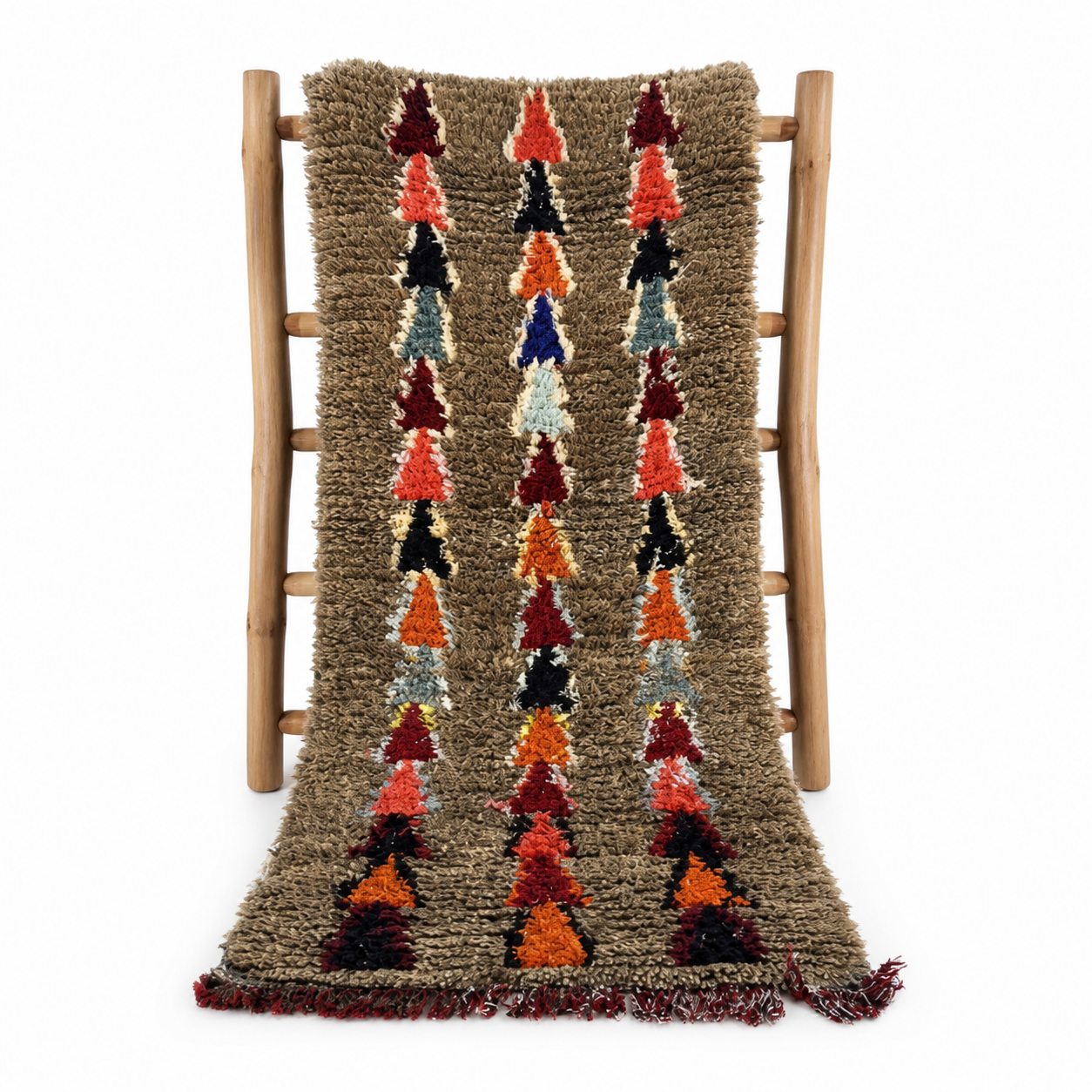Amazigh Vintage Tribal Handwoven Wool Art x Rug