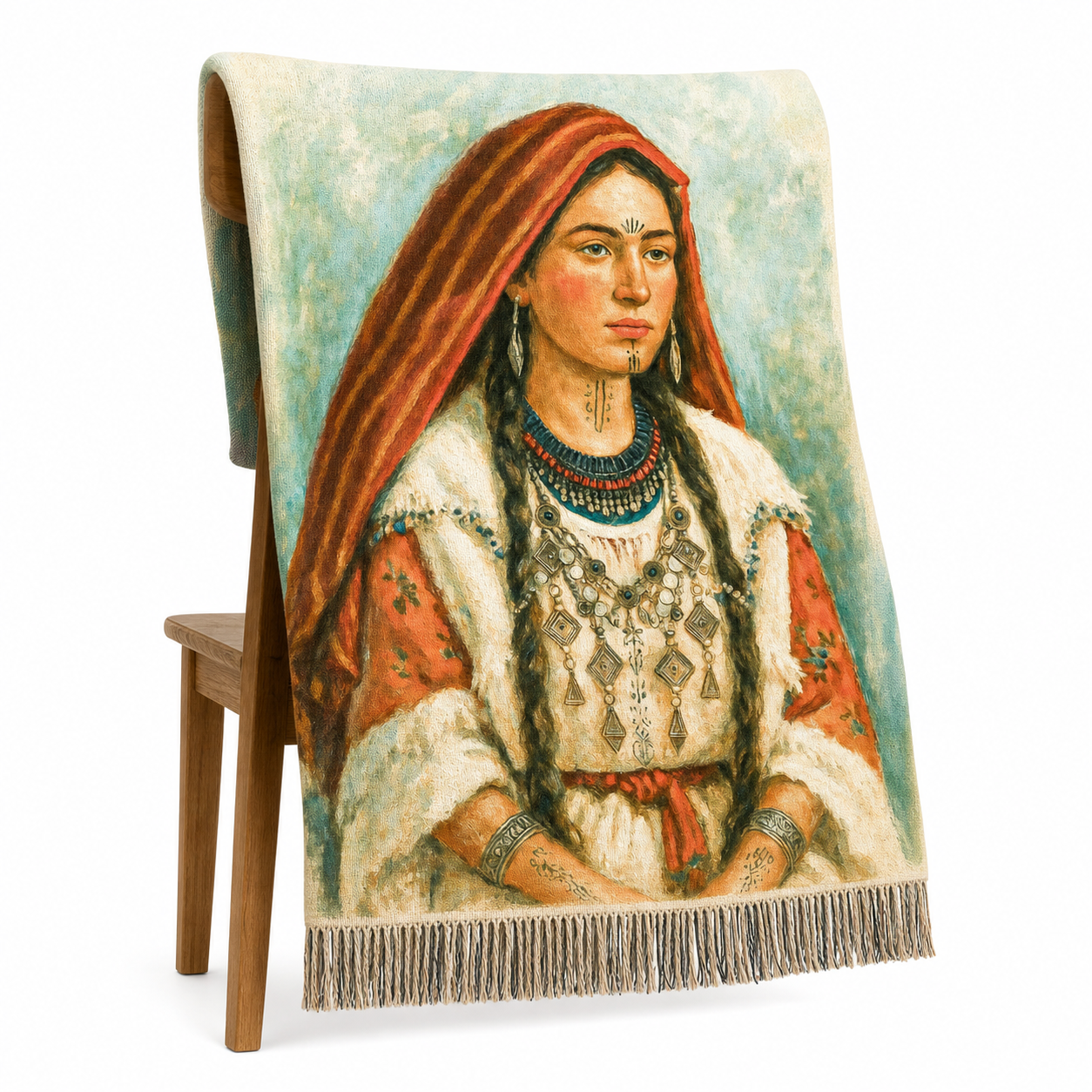 Amazigh Woman Berber Portrait Digital Art Print Carpet Rug