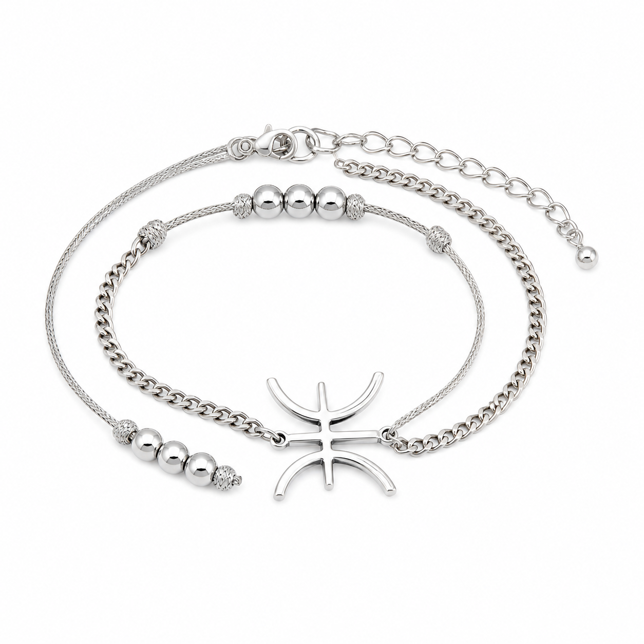 Amazigh Yaz Symbol Stainless Steel Bracelet Heritage Jewelry