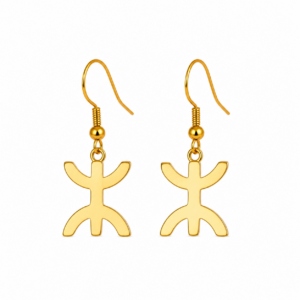 Amazigh YAZ Tifinagh Adaptation Stainless Steel Earrings Boucles