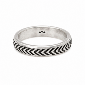 Berber Amazigh Hand-Engraved Sterling Silver Arrow Statement Ring