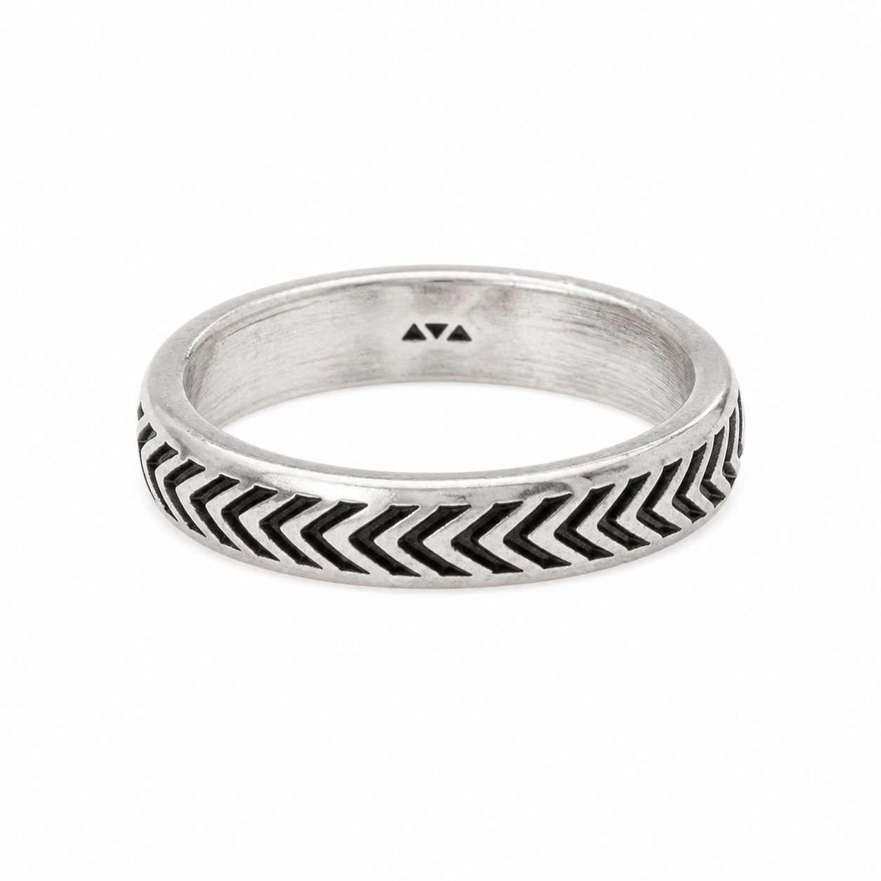 Berber Amazigh Hand-Engraved Sterling Silver Arrow Statement Ring