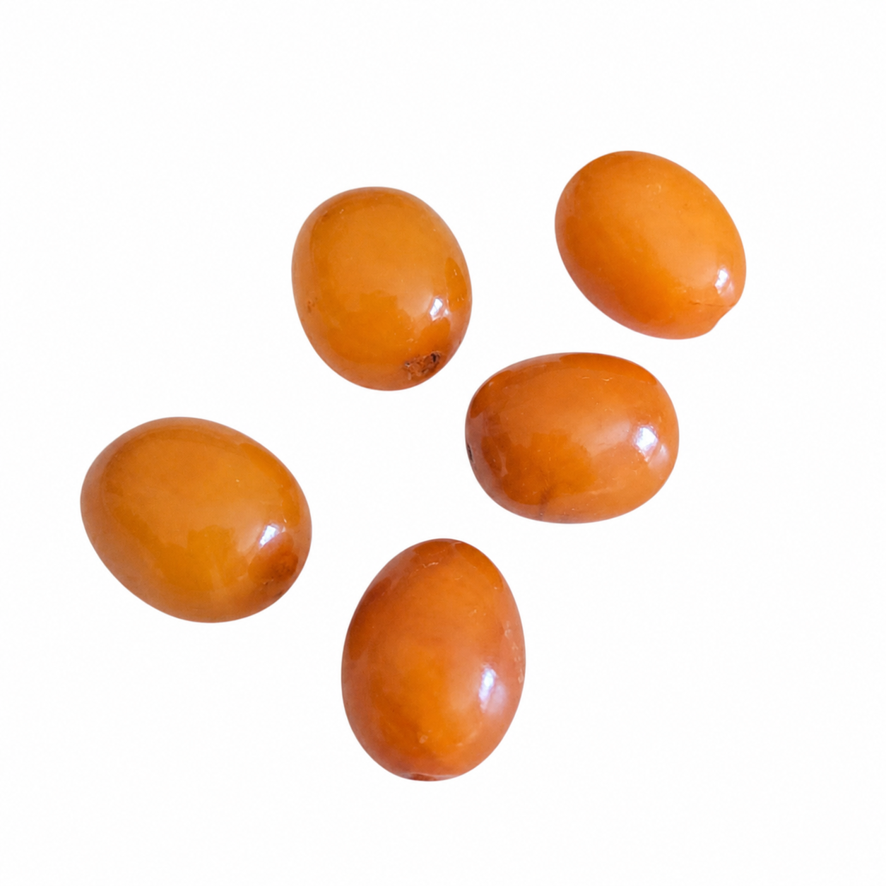 Berber Antique 5 Amber Beads Jewelry for Everyday Heritage Style Use