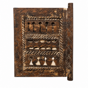 Berber Antique Hand Carved Wooden Panel Wall Art Decor