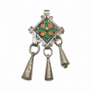 Berber Antique ( ) pendant silver and enamel old amulet South Necklace
