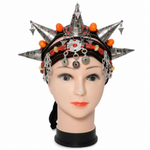 Berber Asni Crown Silver Plated Cotton Headband Jewelry