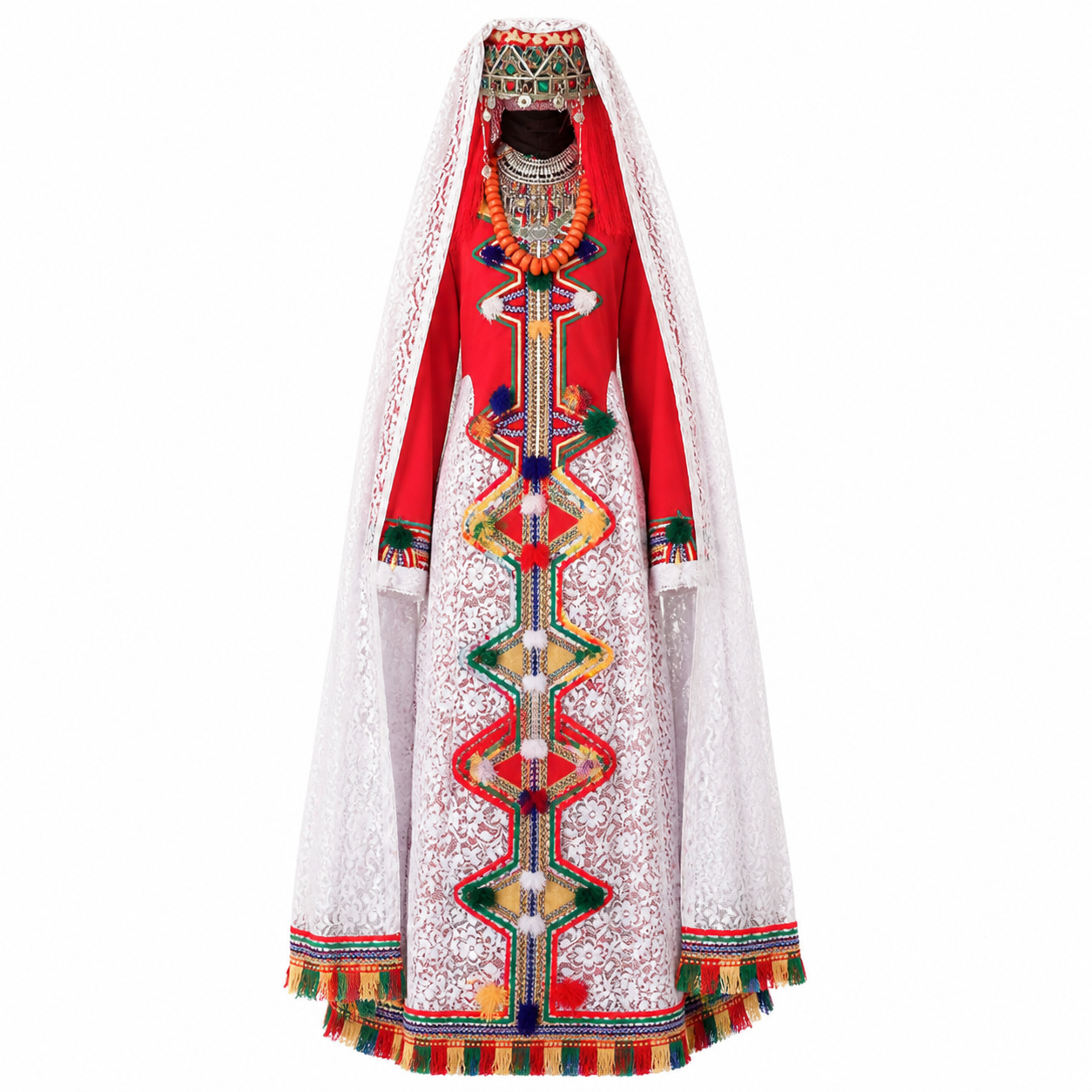 Berber Authentic Traditional Dress Handmade s Folk Kaftan